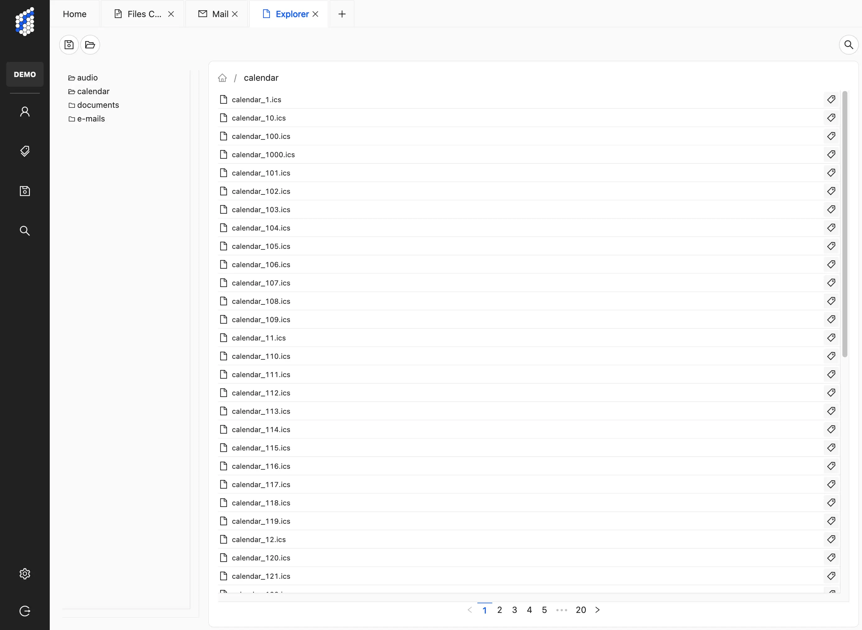 filebrowser in action