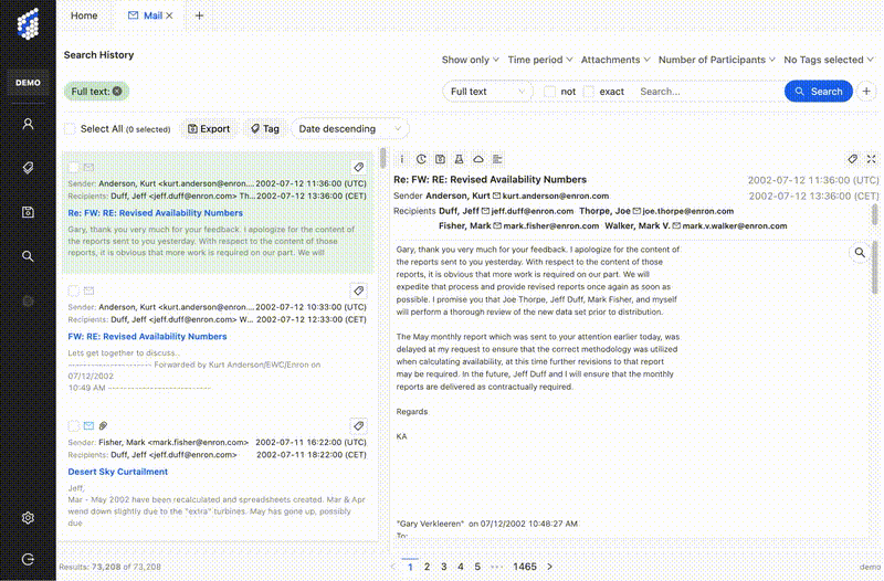 animation of someone searching inside the sinabis analytics inspector